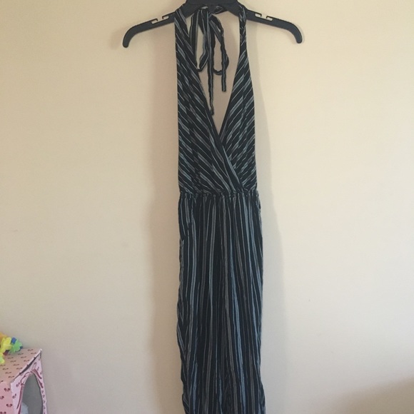 Charlotte Russe Black and White Striped Jumpsuit - Picture 4 of 5